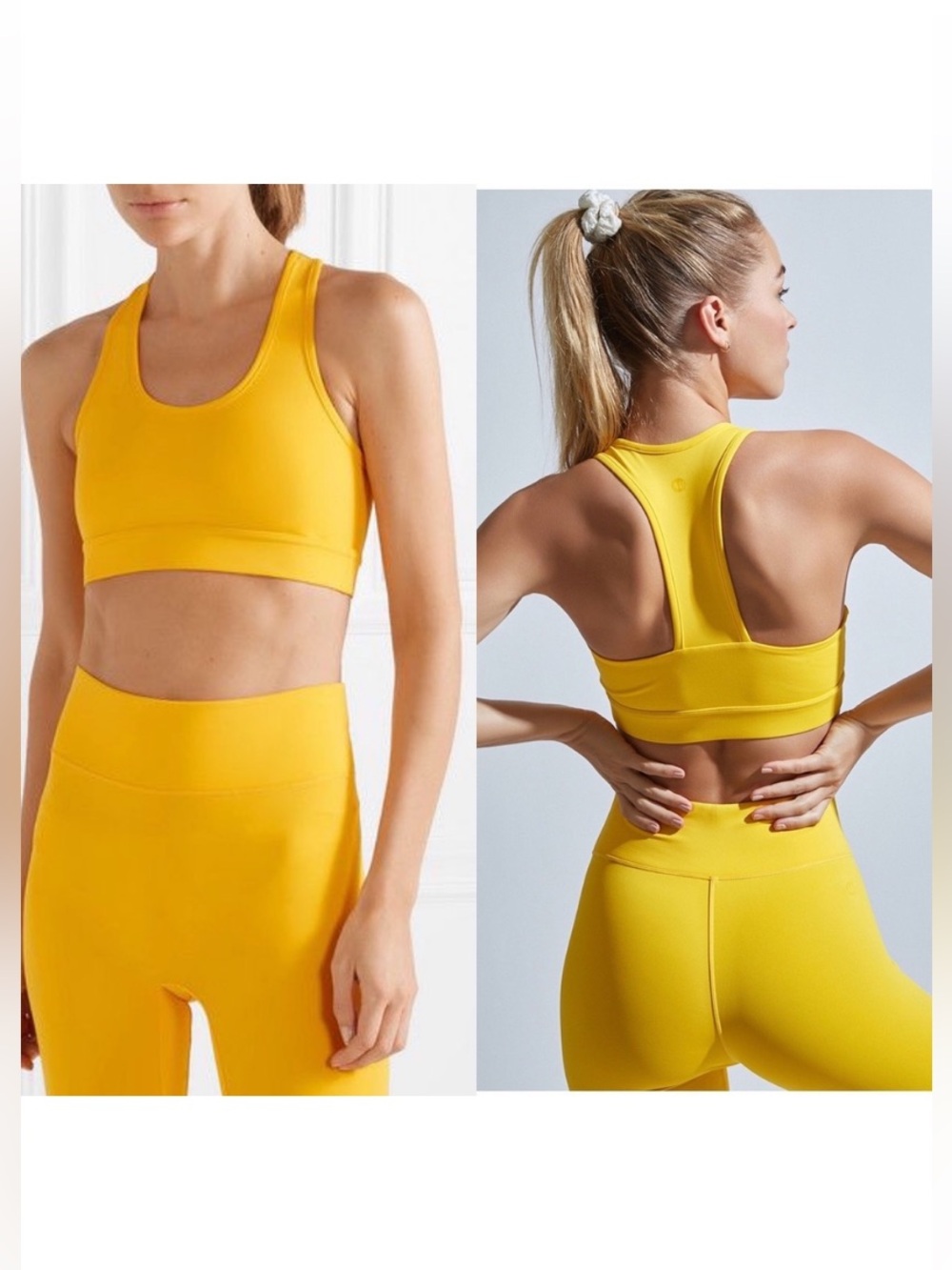 All Access Front Row Bra Yellow Activewear S